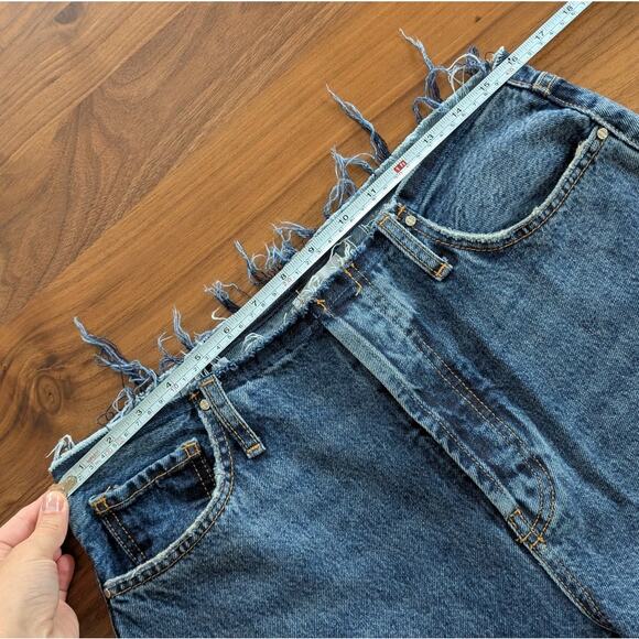 Anine Bing Blue Denim Gavin 1999 Straight Mid Indigo Ankle Jeans, size 28 - Picture 6 of 9